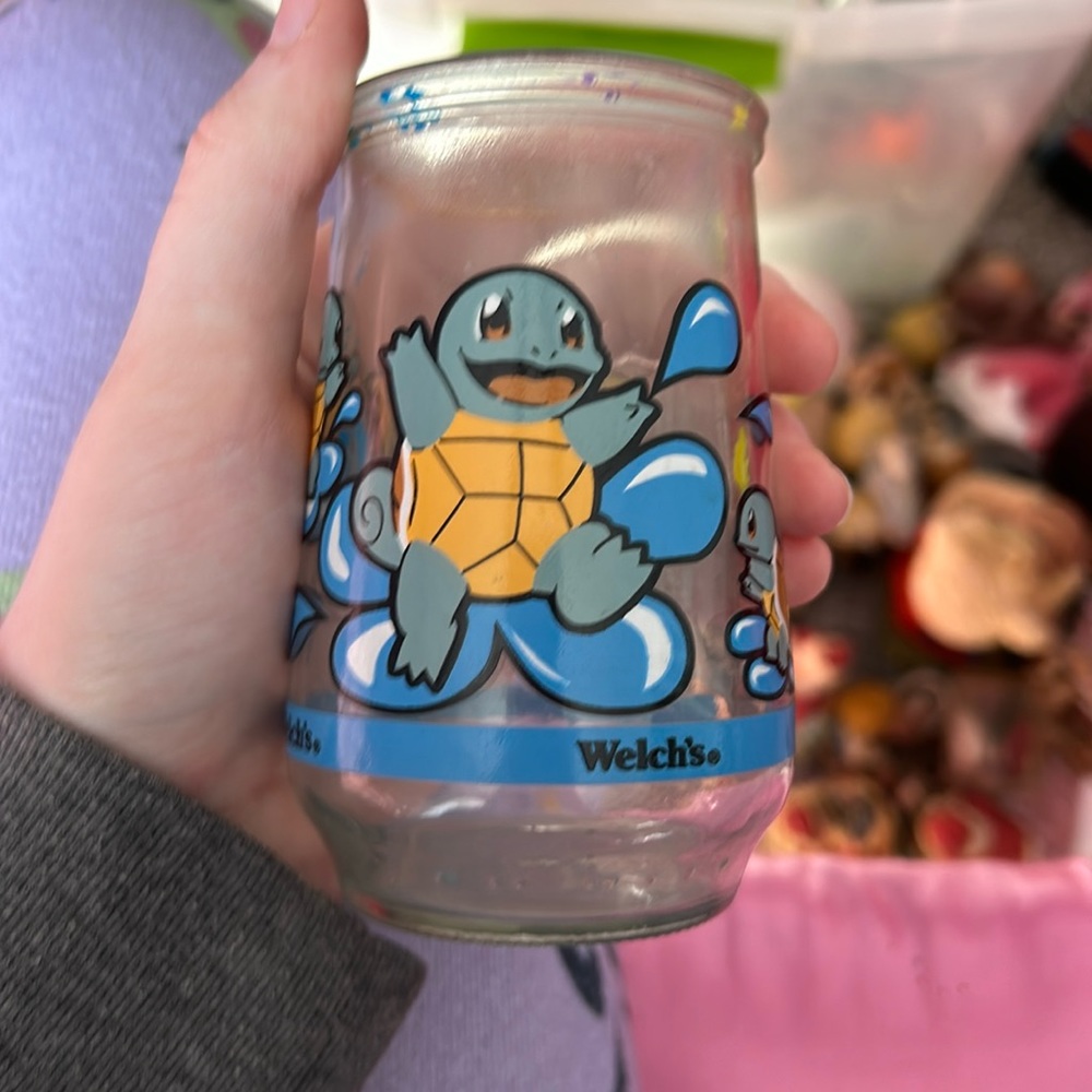 1990s Pokémon Squirtle vintage Welches kids glass